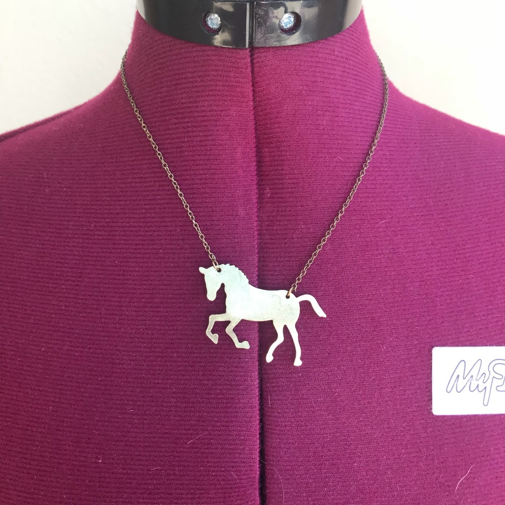 Gold Horse Necklace